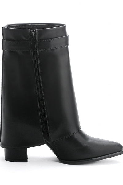 Elegante Schwarze Stiefeletten mit Schnallenverzierung
