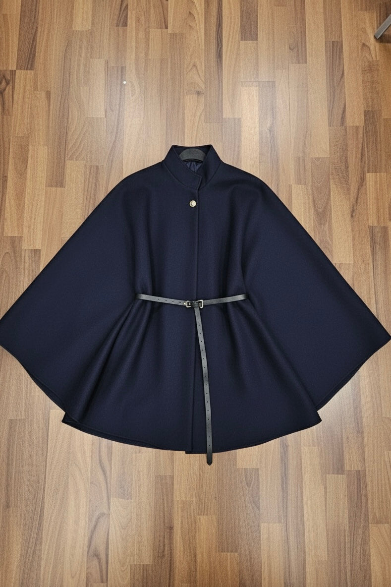 Poncho Midi mit Gürtel