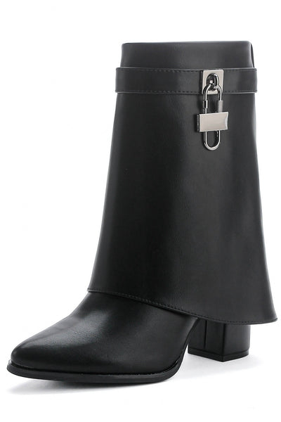 Elegante Schwarze Stiefeletten mit Schnallenverzierung