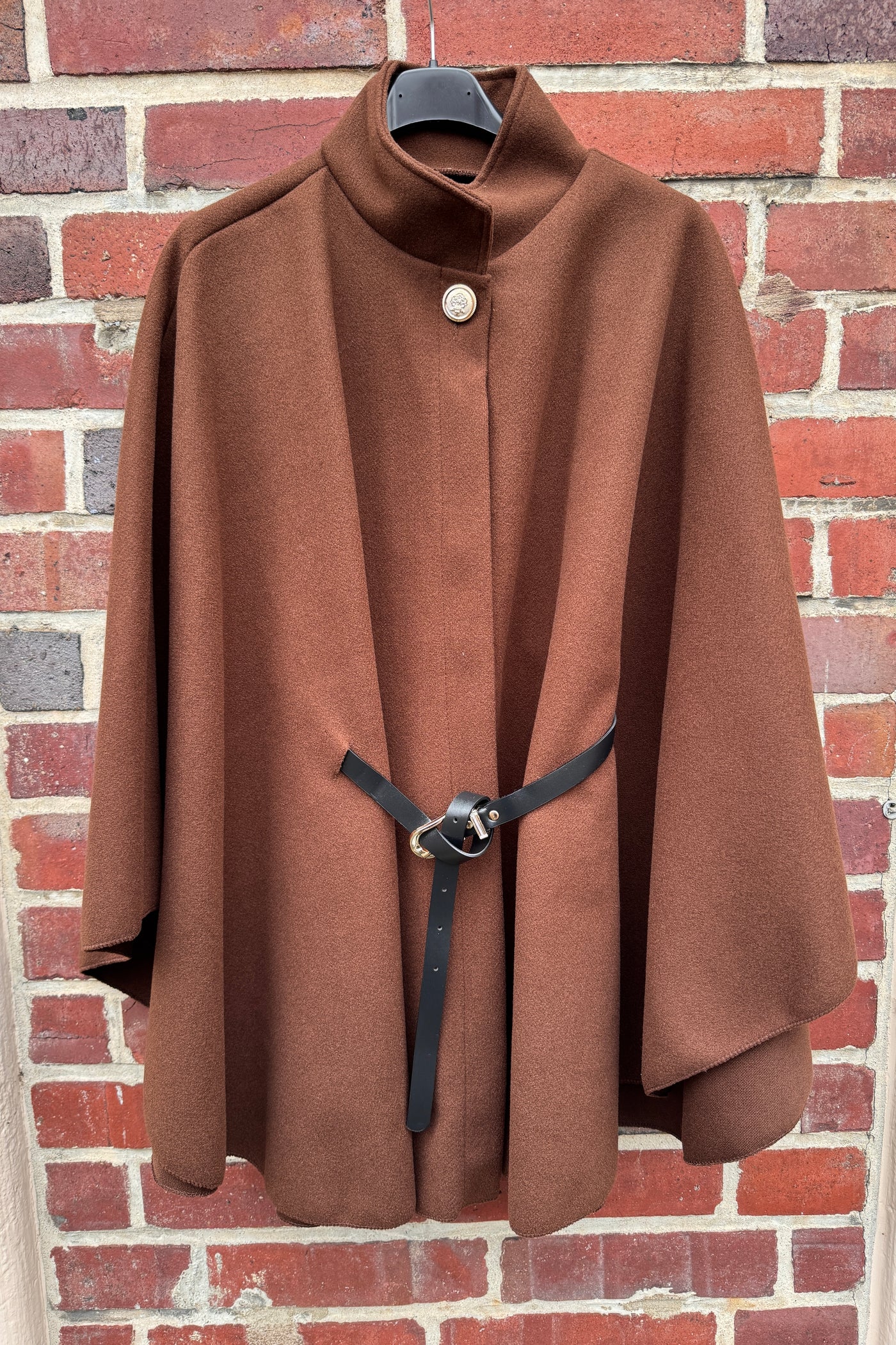 Poncho Midi mit Gürtel