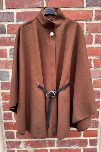 Poncho Midi mit Gürtel