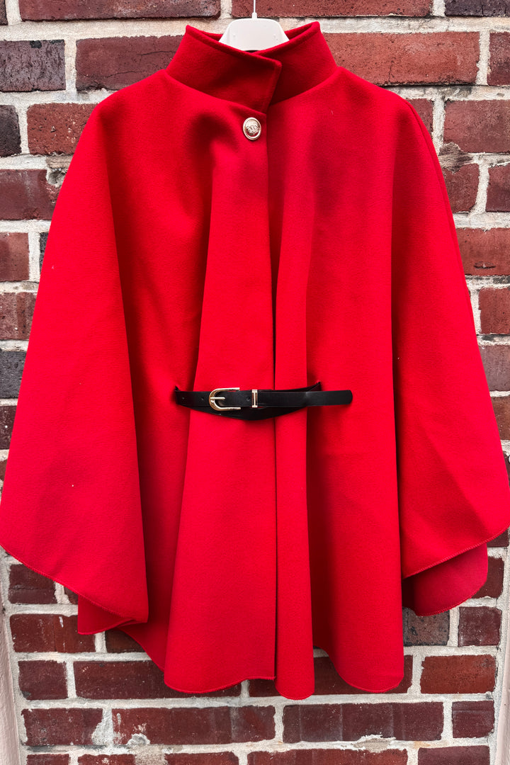 Poncho Midi mit Gürtel