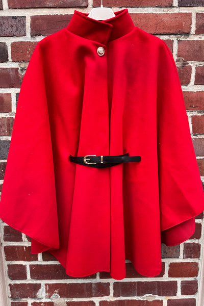 Poncho Midi mit Gürtel