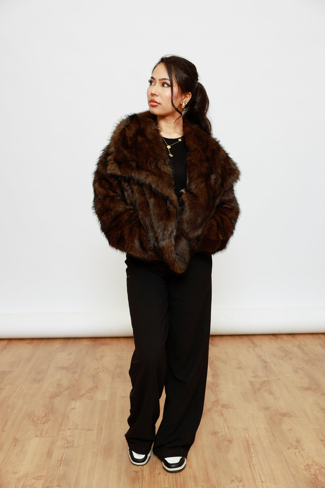 Kunstfell Jacke kurz