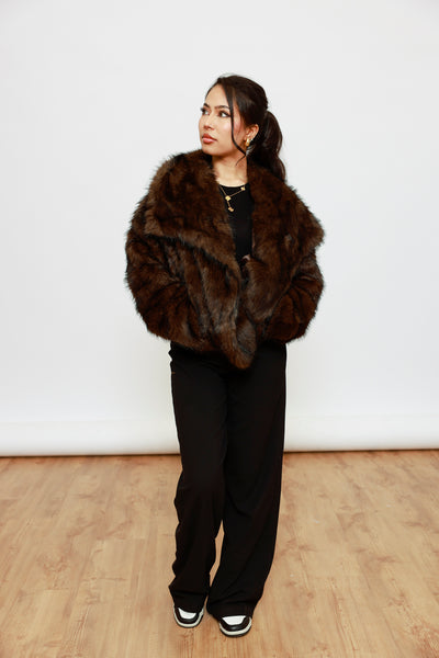 Kunstfell Jacke kurz