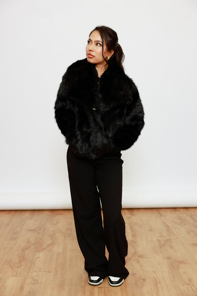 Kunstfell Jacke kurz