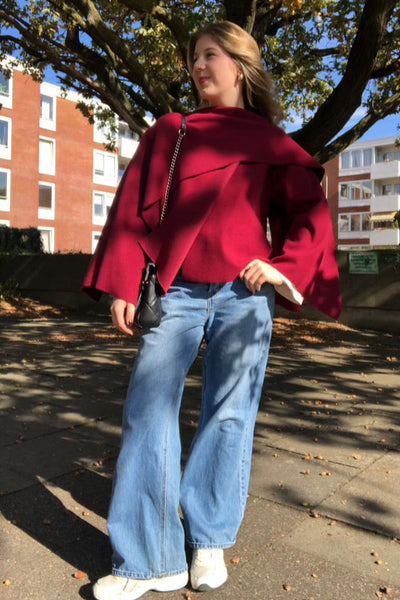 Cape Jacke mit Schal