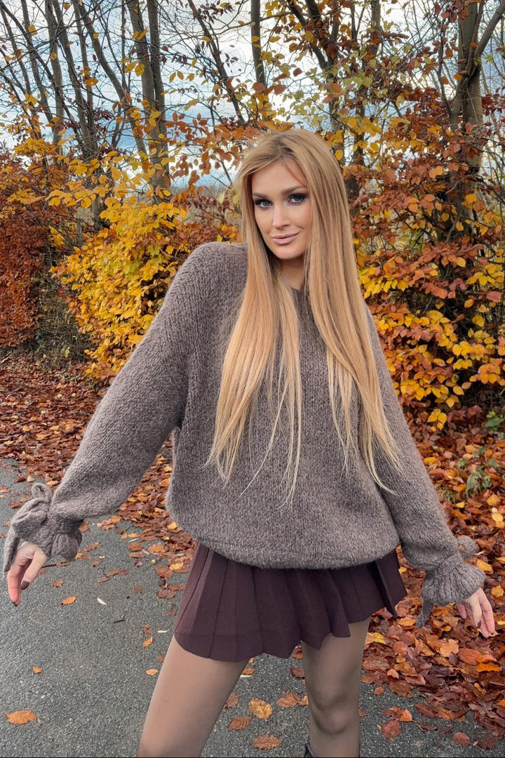 Strickpullover mit Schleifendetail