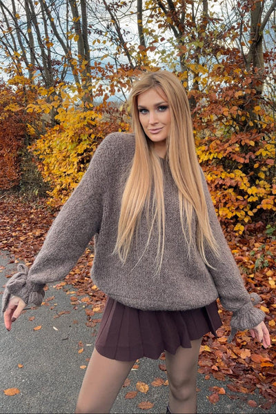 Strickpullover mit Schleifendetail