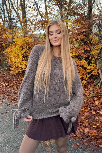 Strickpullover mit Schleifendetail