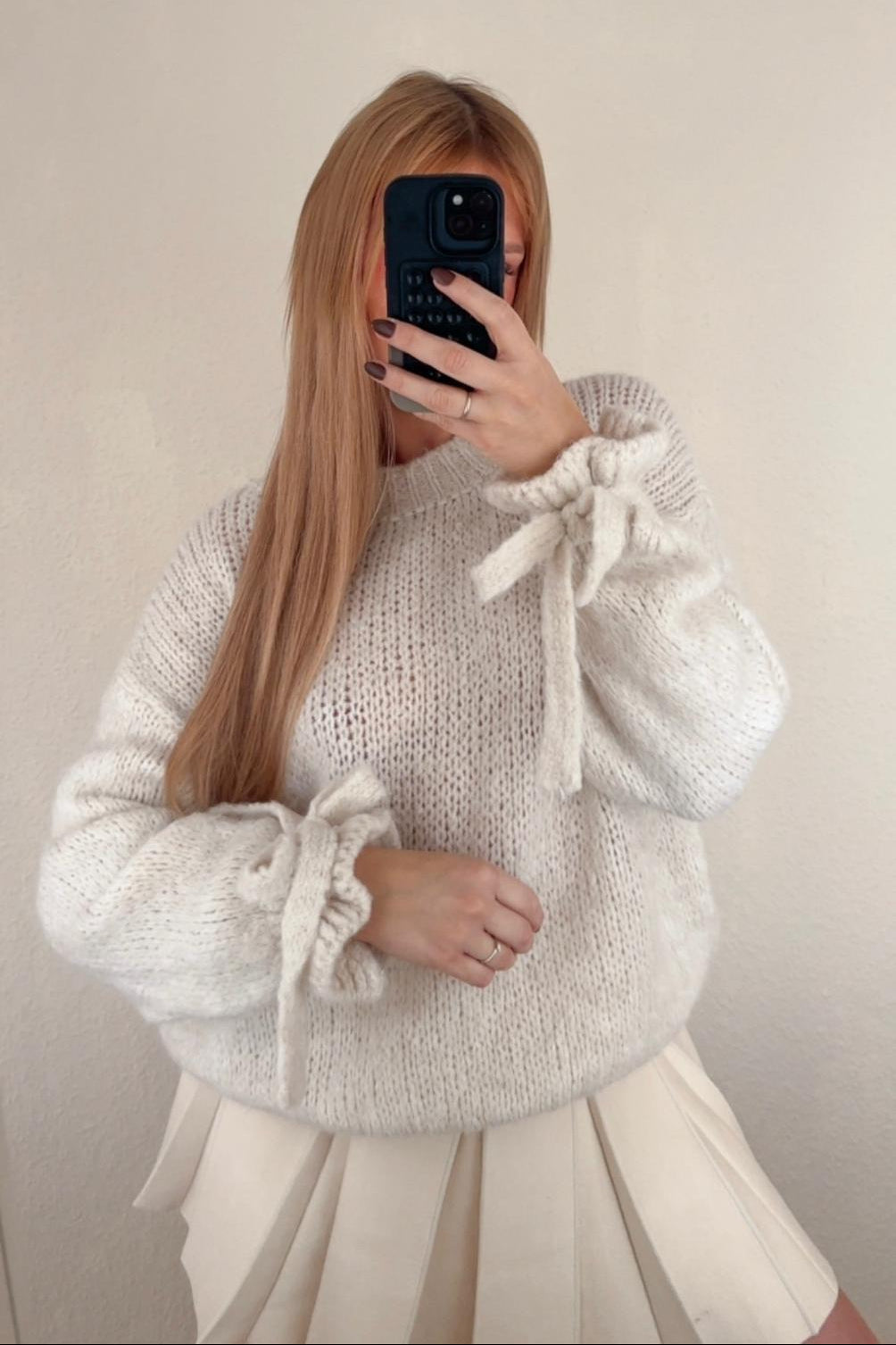 Strickpullover mit Schleifendetail