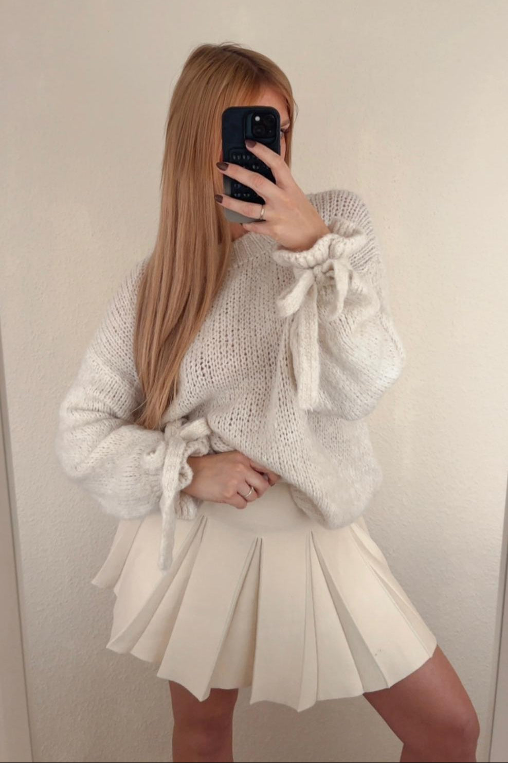 Strickpullover mit Schleifendetail