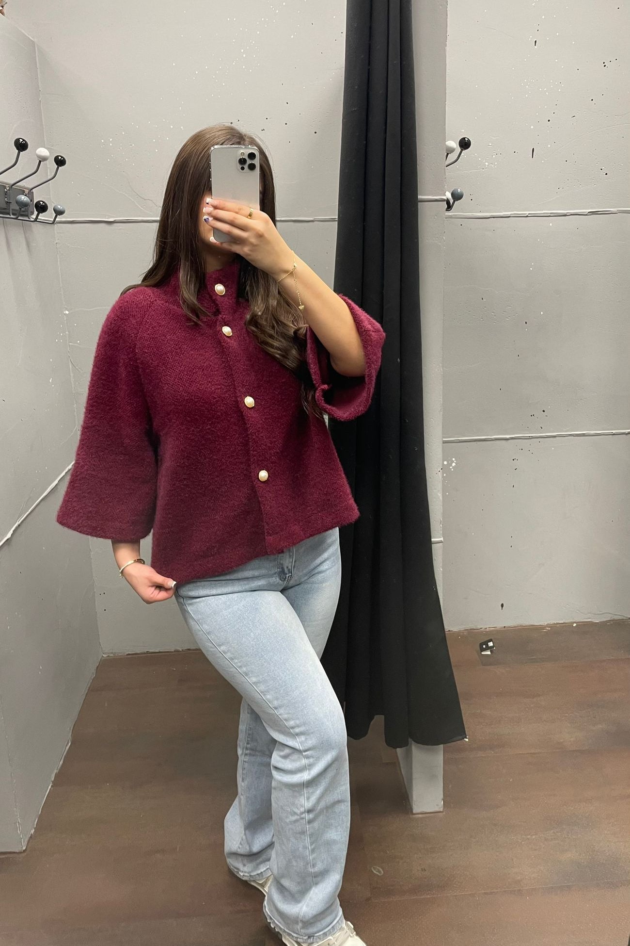 Elegante Strickjacke mit Knöpfen