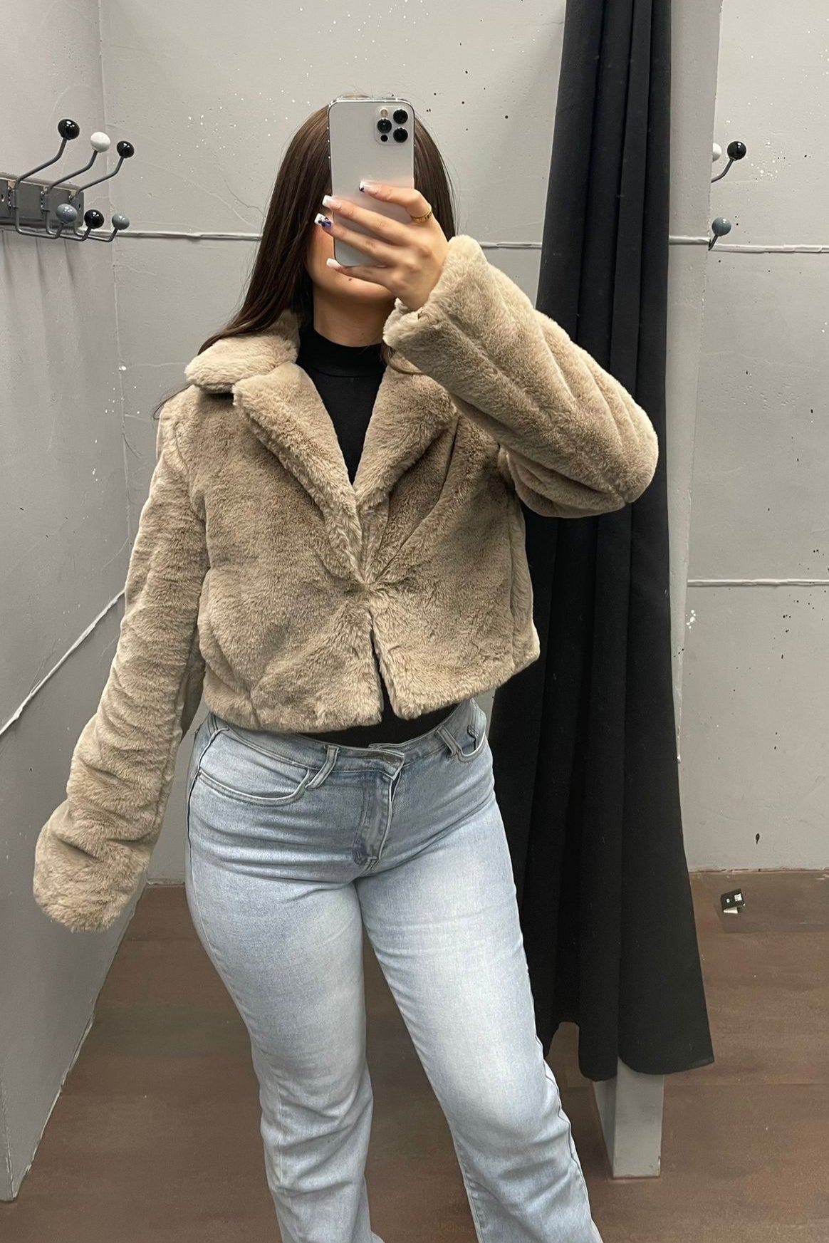 Kuschelige Teddy Jacke kurz