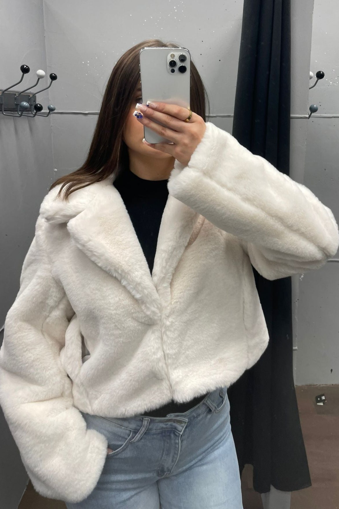 Kuschelige Teddy Jacke kurz