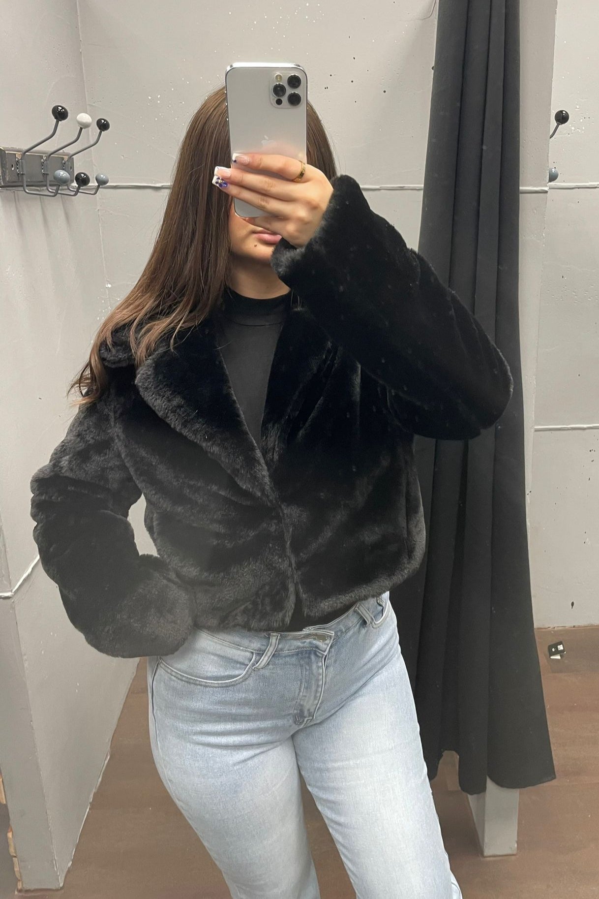 Kuschelige Teddy Jacke kurz