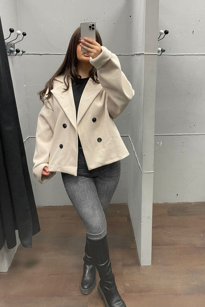 Oversized kurzer Mantel