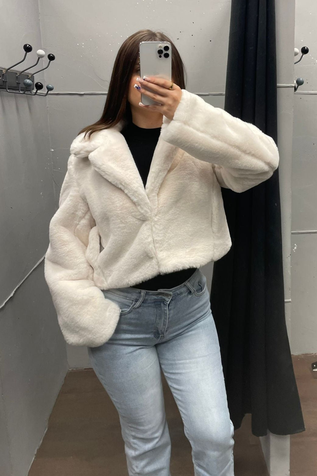 Kuschelige Teddy Jacke kurz