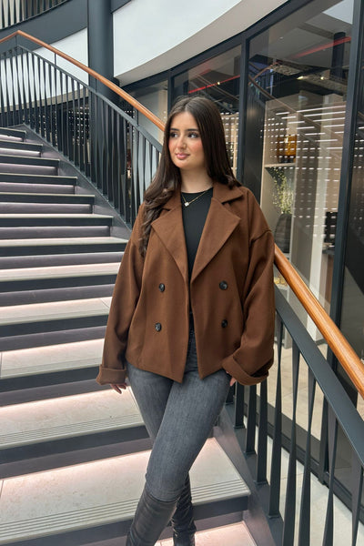 Oversized kurzer Mantel