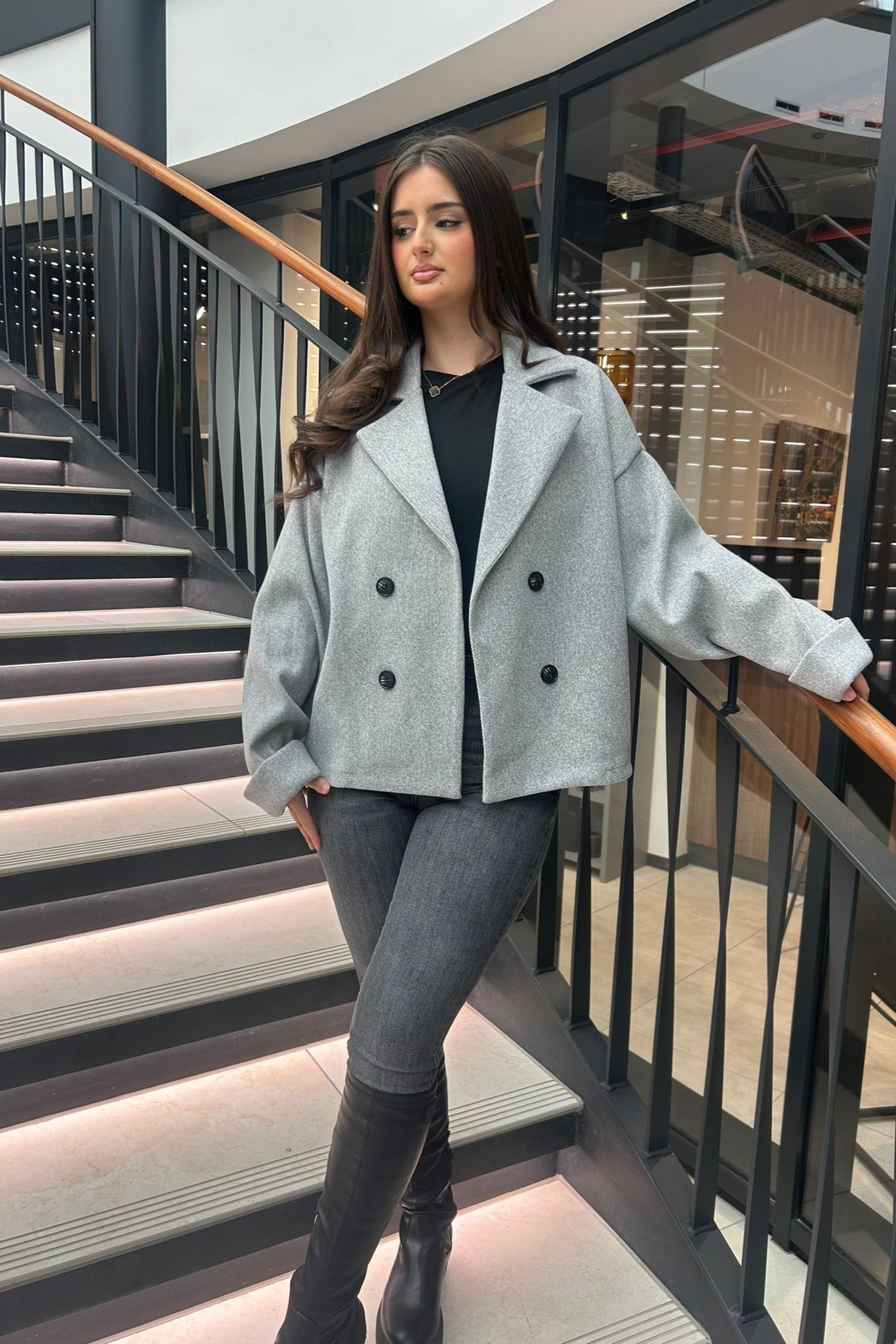 Oversized kurzer Mantel