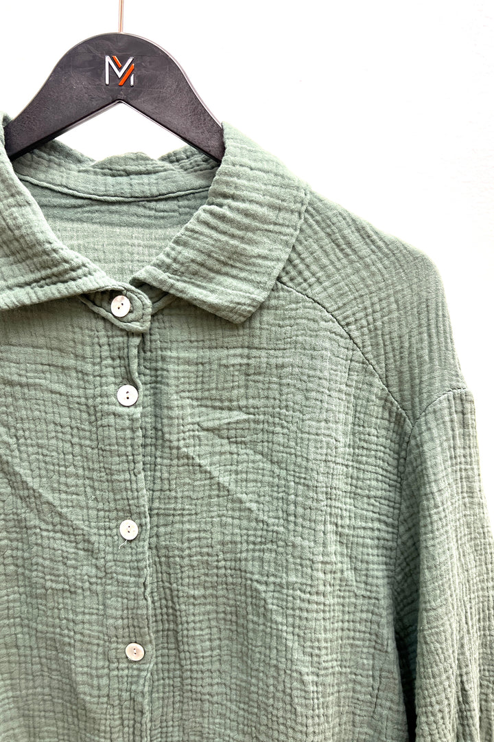 Kurze Musselin Bluse - mystylemode.de