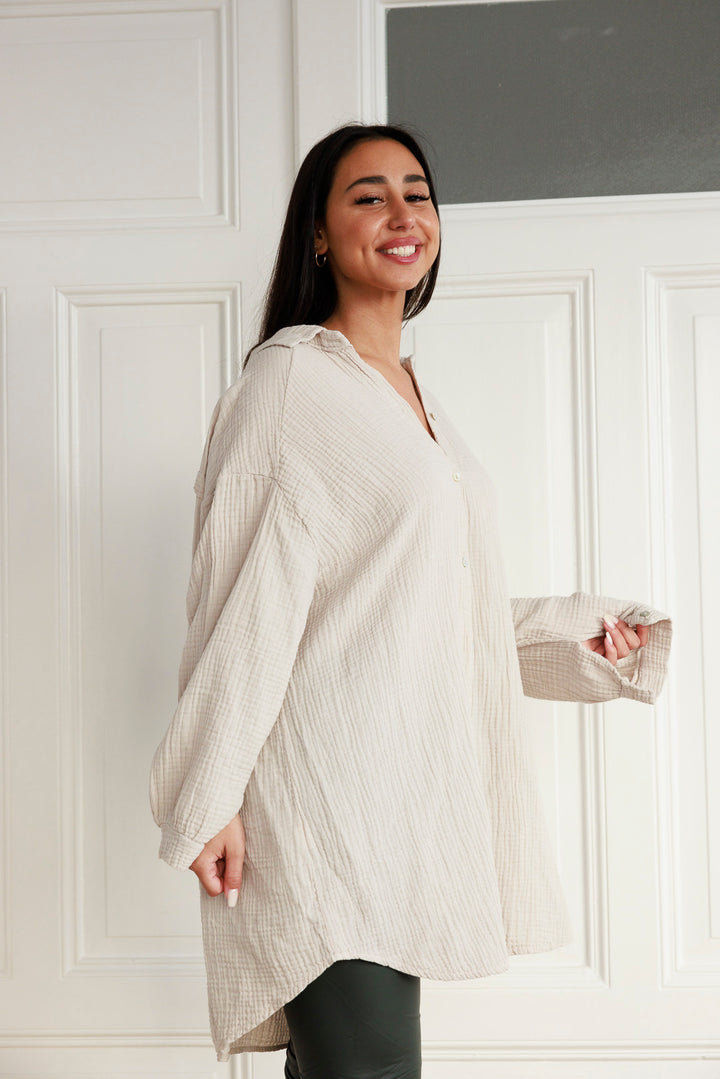 Lange Musselin Bluse - mystylemode.de