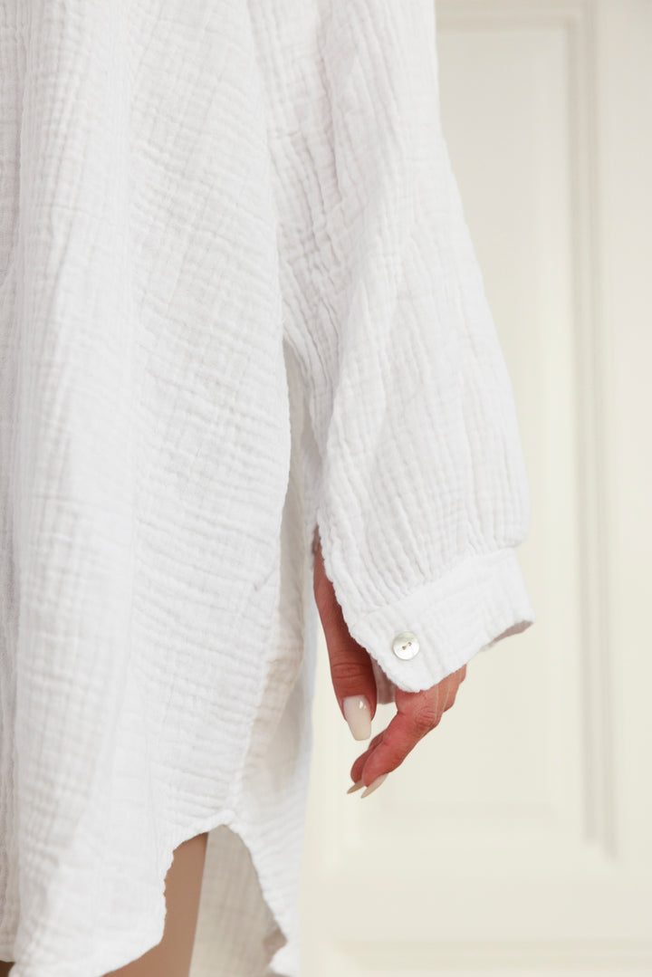 Lange Musselin Bluse - mystylemode.de