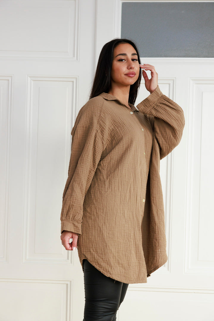 Lange Musselin Bluse - mystylemode.de