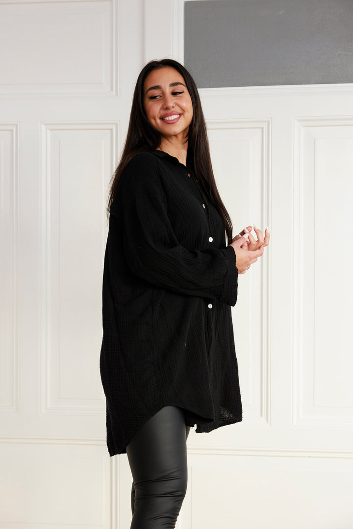 Lange Musselin Bluse - mystylemode.de