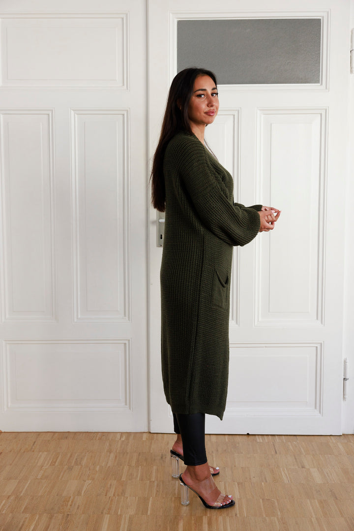 Maxi Strickjacke mit Ballonärmel - mystylemode.de