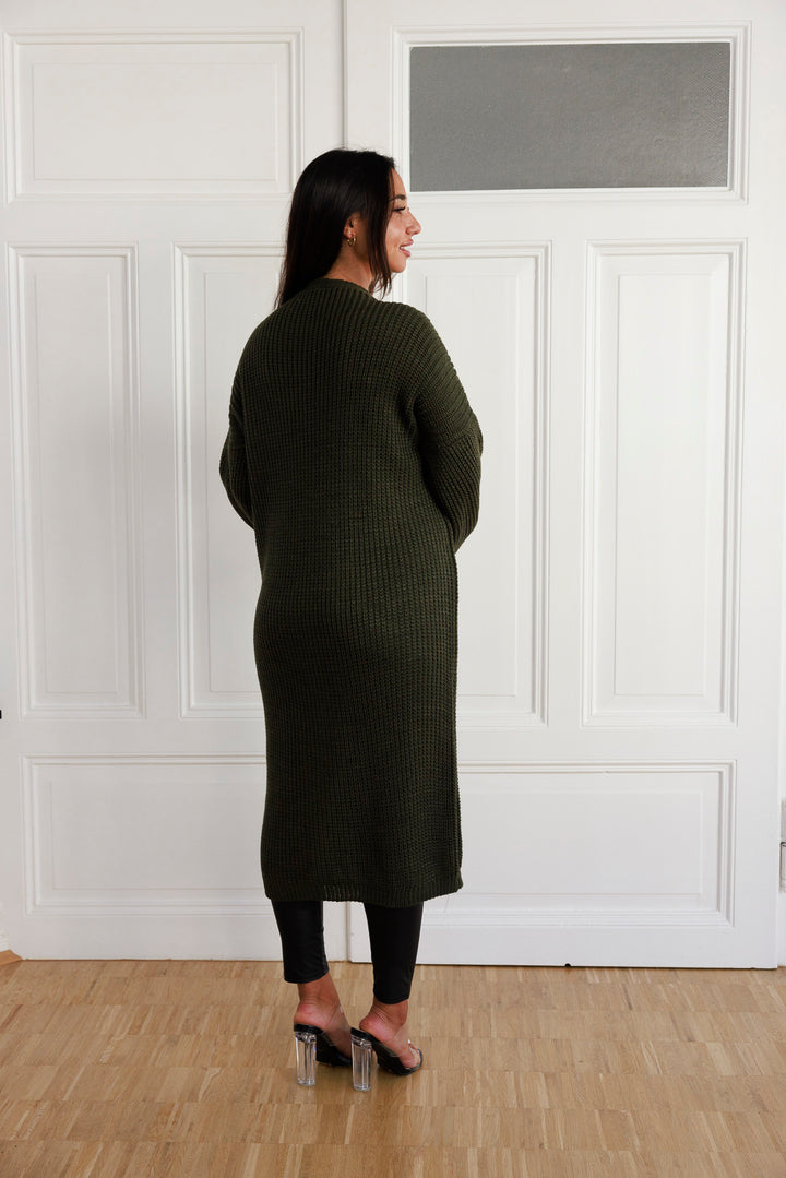 Maxi Strickjacke mit Ballonärmel - mystylemode.de