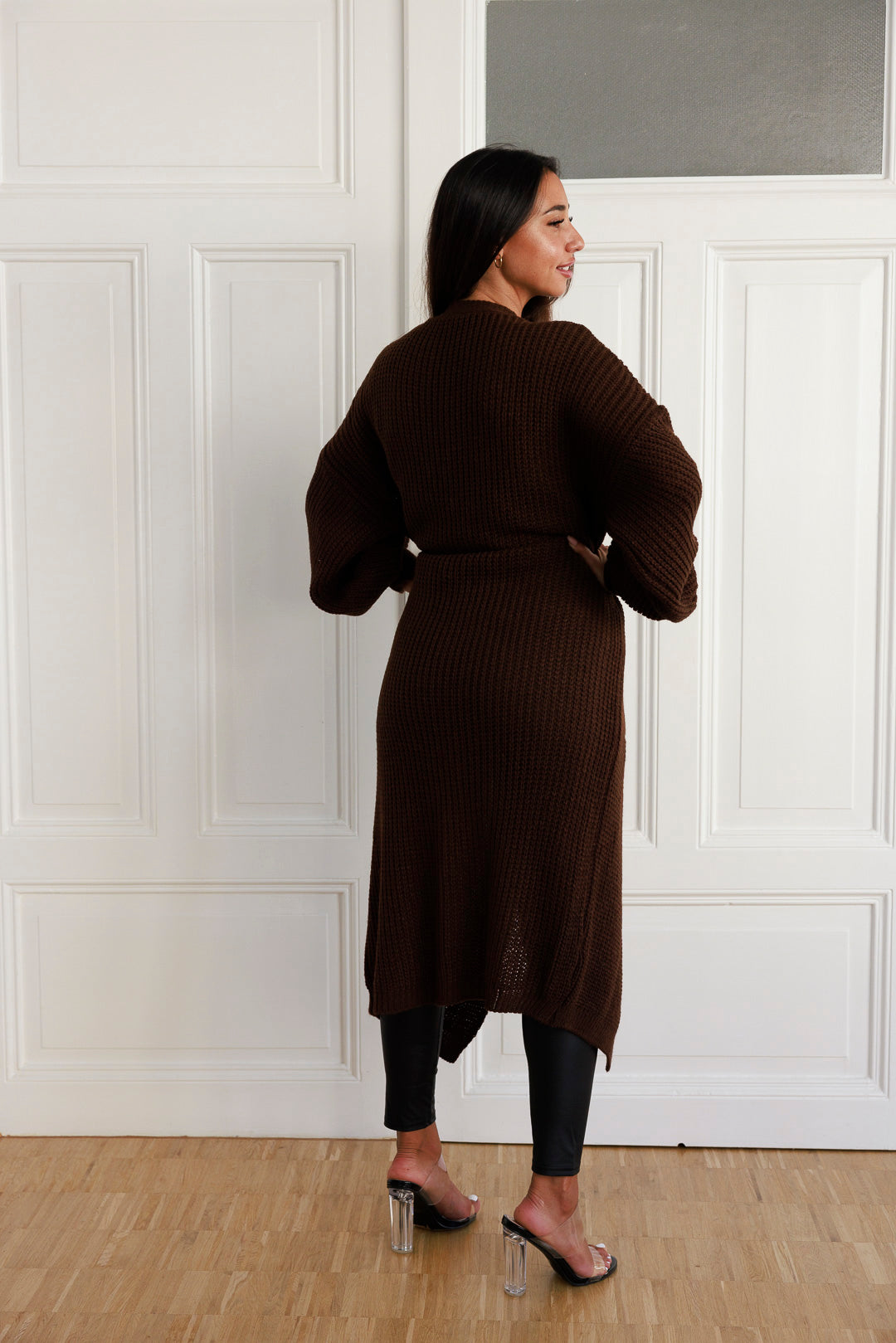 Maxi Strickjacke mit Ballonärmel - mystylemode.de