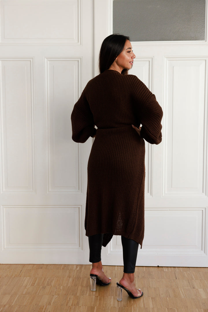 Maxi Strickjacke mit Ballonärmel - mystylemode.de