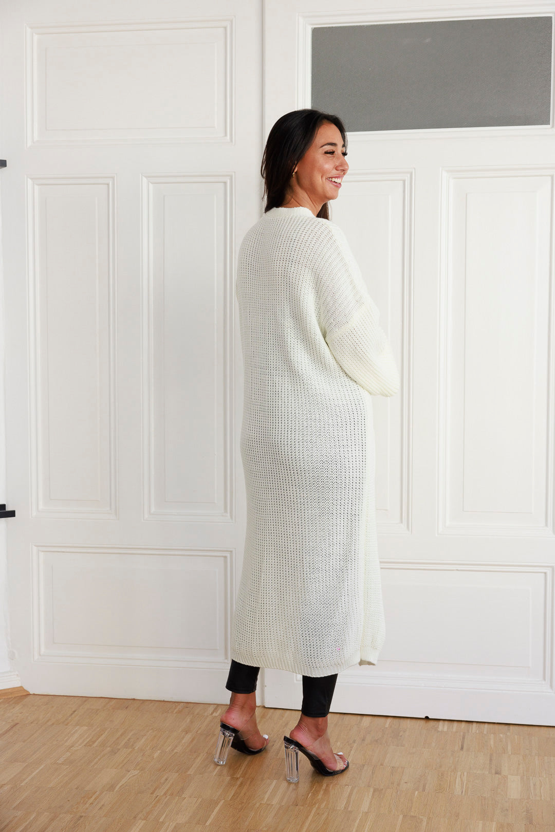 Maxi Strickjacke mit Ballonärmel - mystylemode.de
