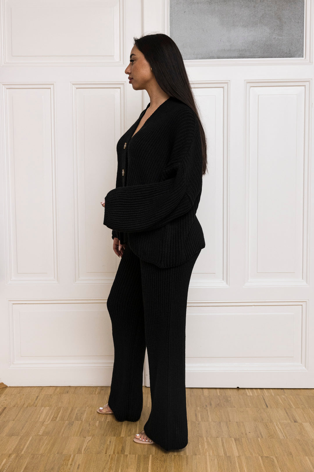 Strick Set - Oversize Strickjacke &amp; Schlaghose - mystylemode.de