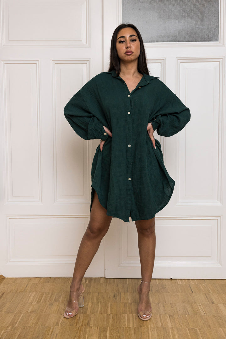 Lange Musselin Bluse - mystylemode.de