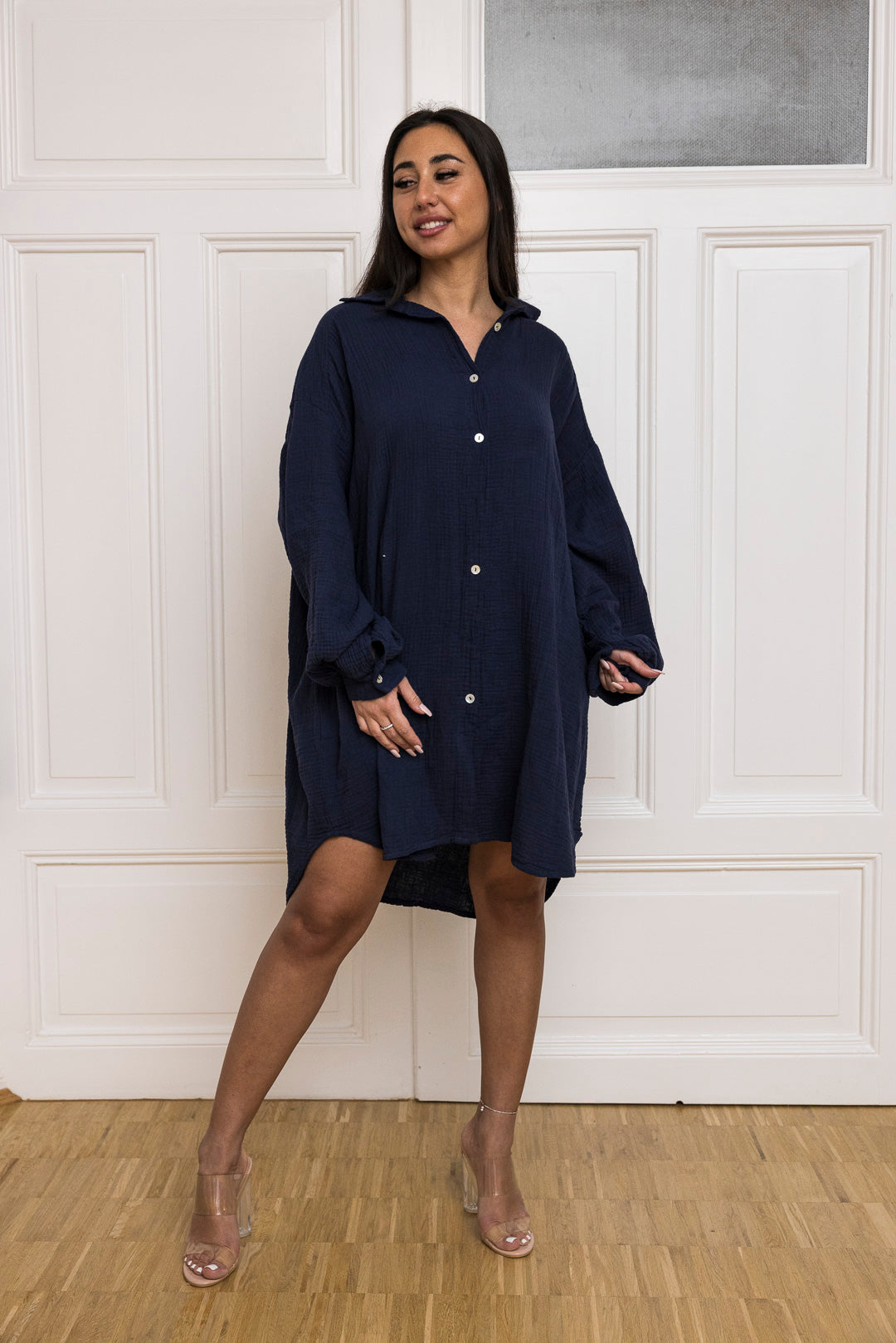 Lange Musselin Bluse - mystylemode.de