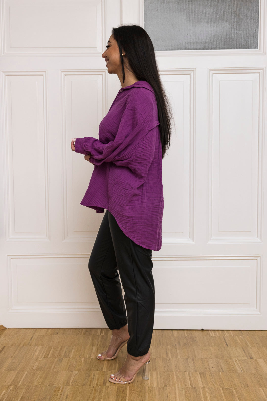 Kurze Musselin Bluse - mystylemode.de