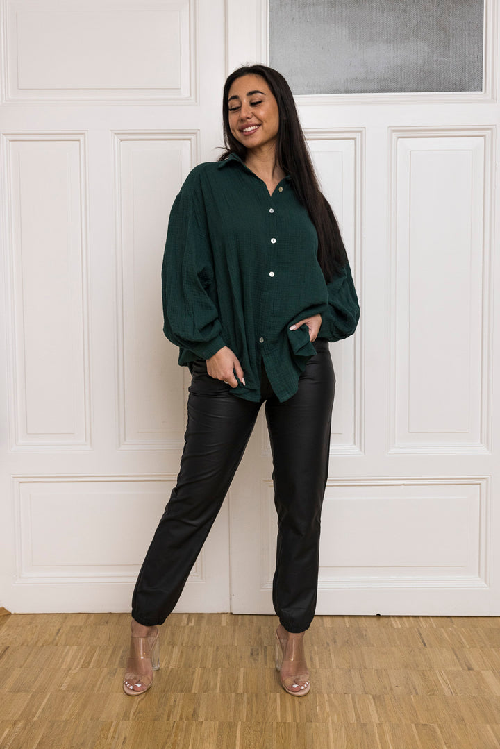 Kurze Musselin Bluse - mystylemode.de