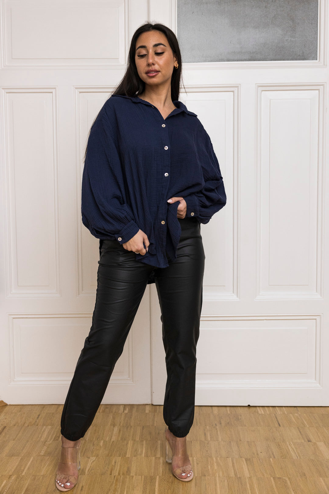 Kurze Musselin Bluse - mystylemode.de