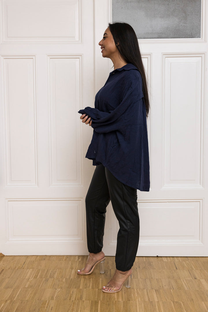 Kurze Musselin Bluse - mystylemode.de