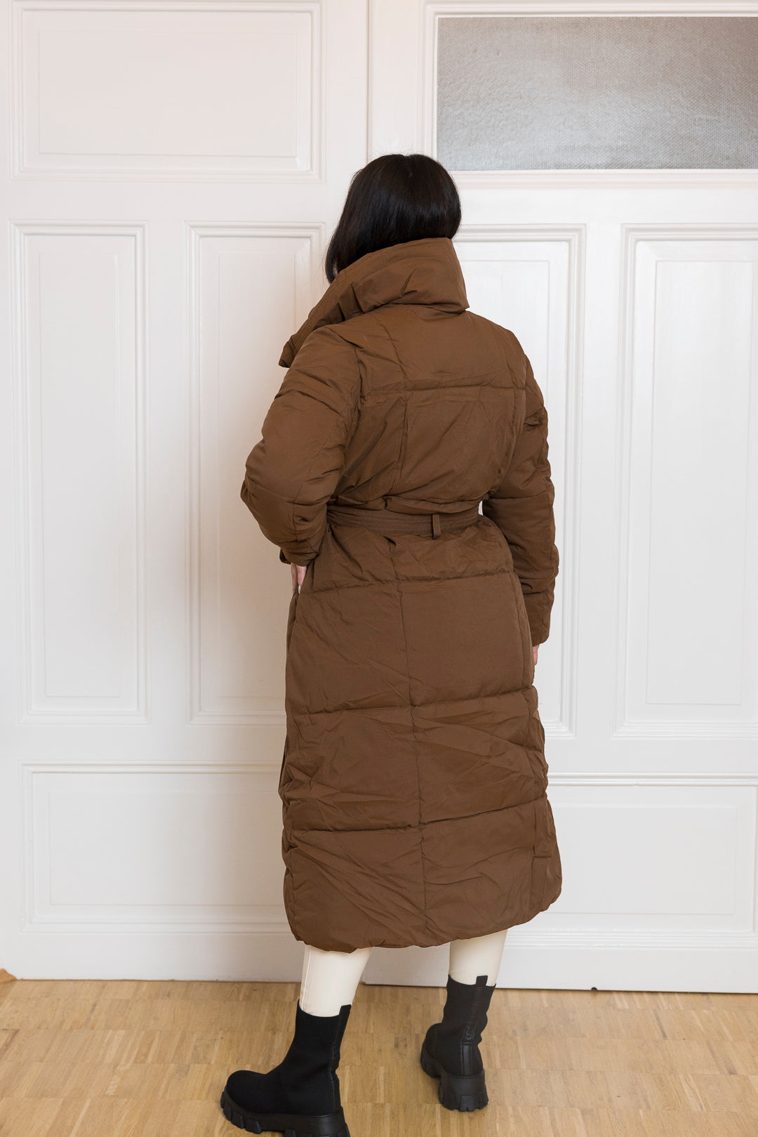 Langer gesteppter Mantel zum binden - mystylemode.de