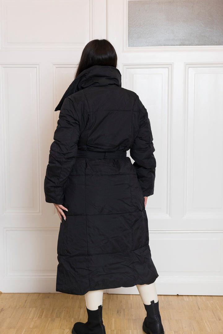 Langer gesteppter Mantel zum binden - mystylemode.de