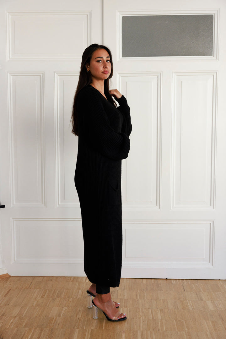 Maxi Strickjacke mit Ballonärmel - mystylemode.de