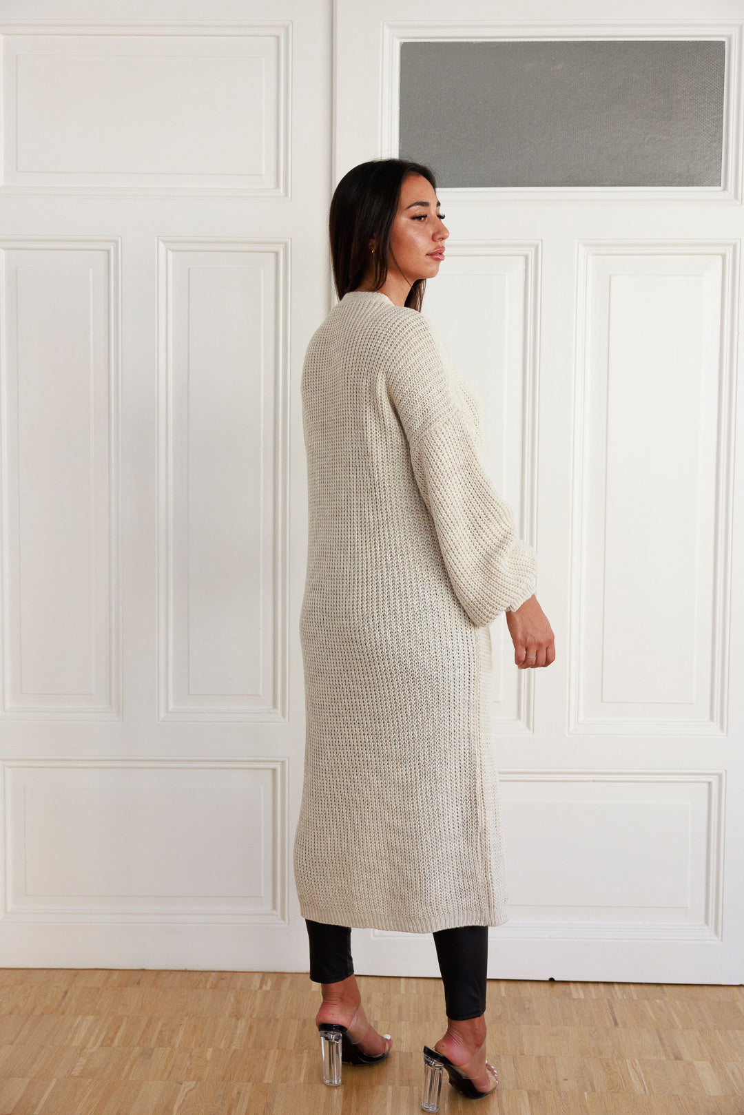 Maxi Strickjacke mit Ballonärmel - mystylemode.de