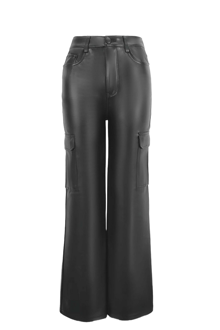 Straight Cargo Hose Leder Look - mystylemode.de