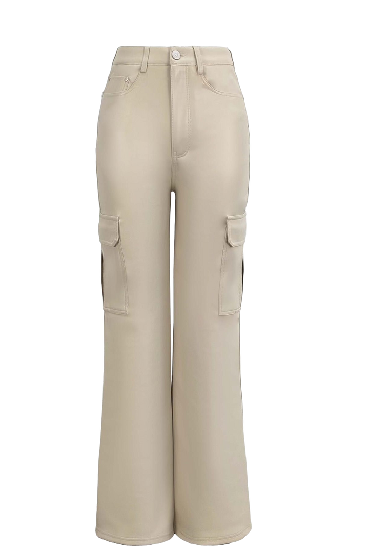 Straight Cargo Hose Leder Look - mystylemode.de