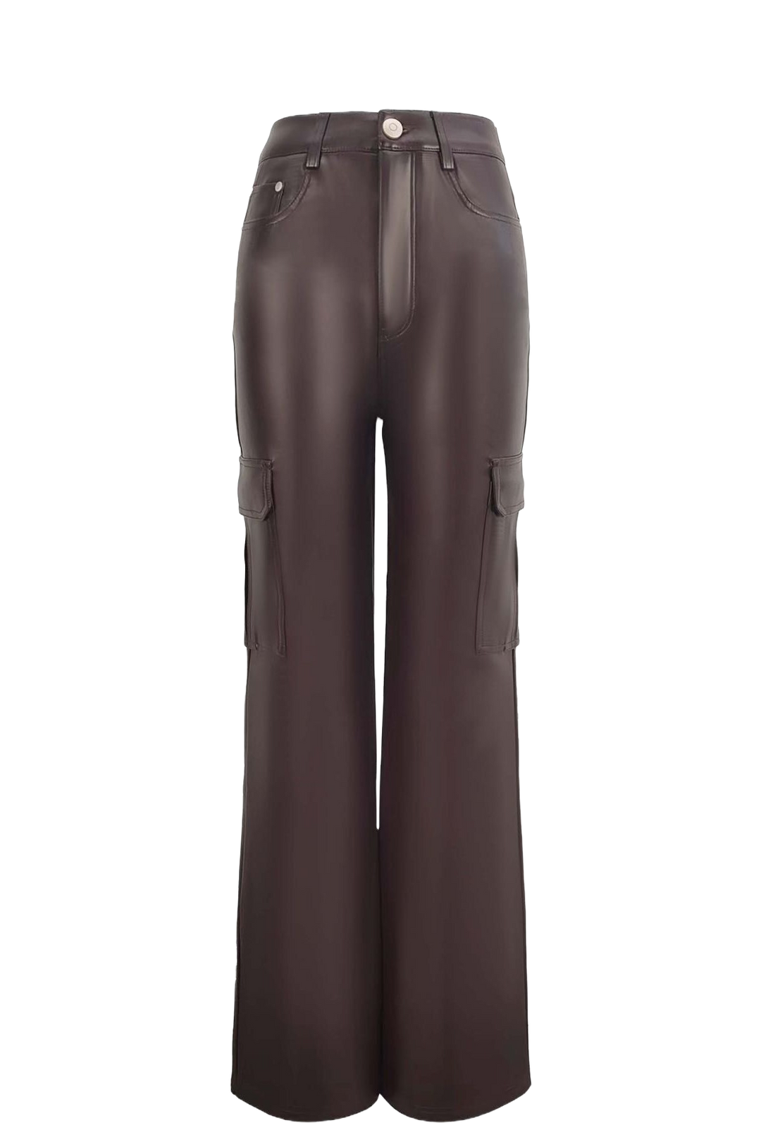 Straight Cargo Hose Leder Look - mystylemode.de
