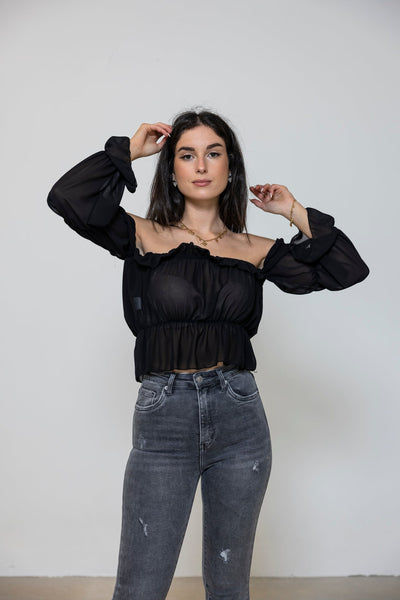 Crop Top Bluse - mystylemode.de