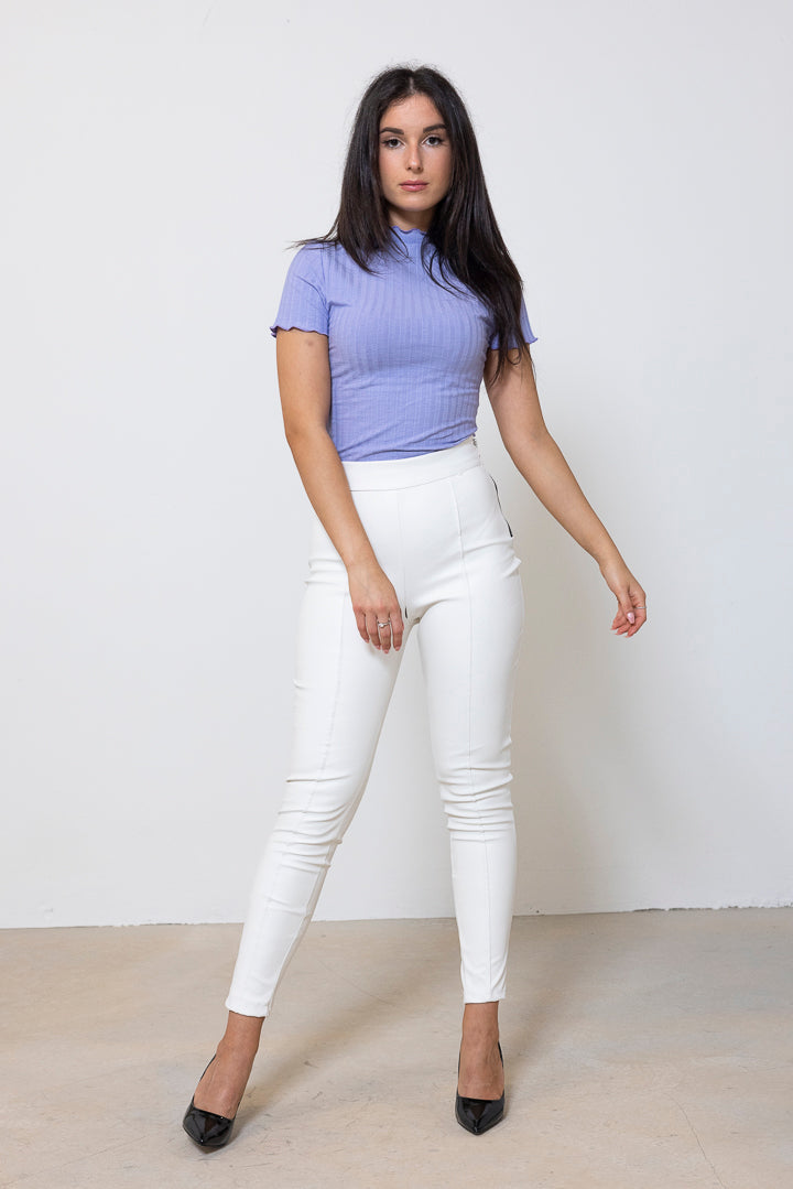High Waist Leder Hose - mystylemode.de